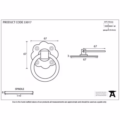 Black Ring Turn Handle Set - Image 2