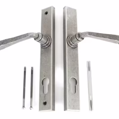 Pewter Avon Slimline Lever Espag. Lock Set - Image 4