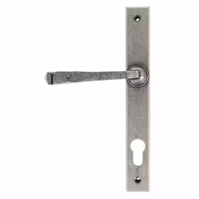 Pewter Avon Slimline Lever Espag. Lock Set