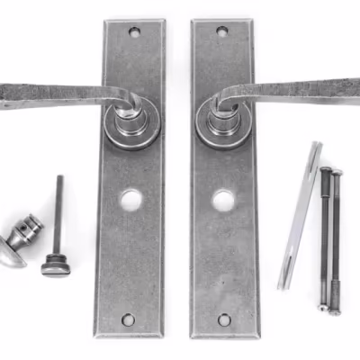 Pewter Large Avon Lever Bathroom Set - Image 7