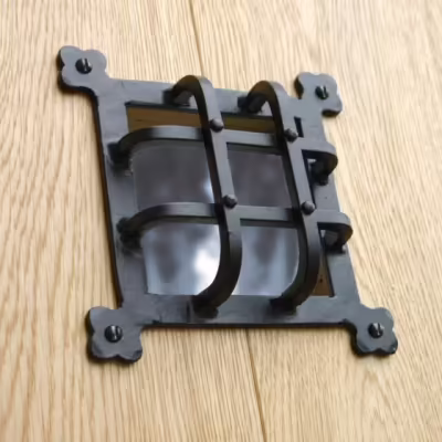 Black Raised Door Grill - Image 4