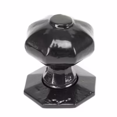 Black Octagonal Mortice/Rim Knob Set - Image 3