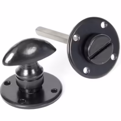 Black Round Bathroom Thumbturn