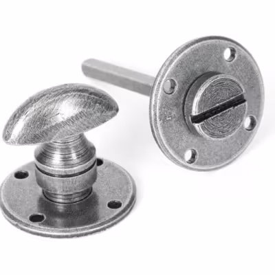 Pewter Round Bathroom Thumbturn