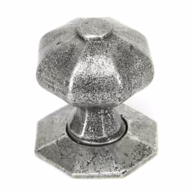 Pewter Octagonal Mortice/Rim Knob Set - Image 3