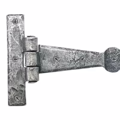 Pewter 4" Penny End T Hinge (pair)