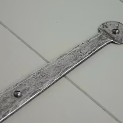 Pewter 15" Penny End T Hinge (pair) - Image 4