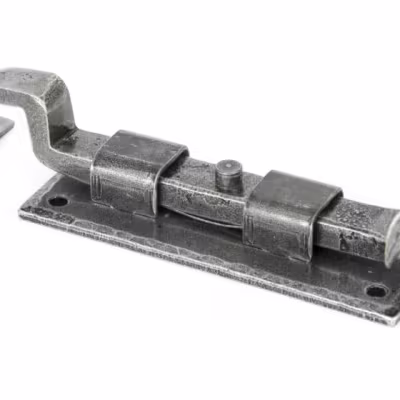 Pewter 4" Cranked Door Bolt