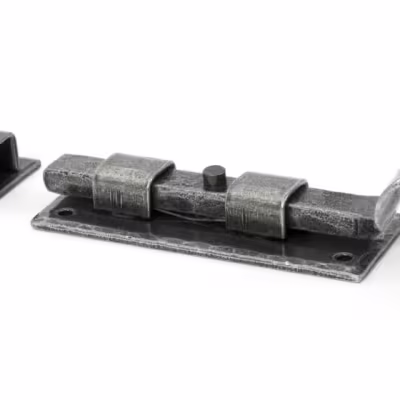 Pewter 4" Straight Door Bolt