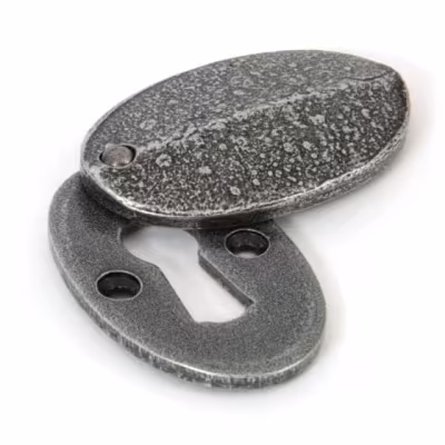 Pewter Oval Escutcheon & Cover