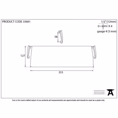 Pewter Large Letter Plate Cover - Image 3