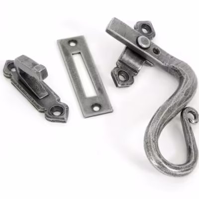 Pewter Locking Shepherd's Crook Fastener - RH