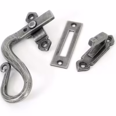 Pewter Locking Shepherd's Crook Fastener - LH