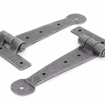 Pewter 6" Penny End T Hinge (pair) - Image 3