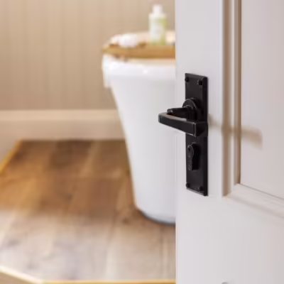 Black Avon Lever Euro Lock Set - Image 3