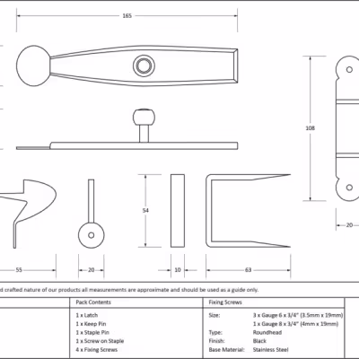 Black Latch Set - Image 3