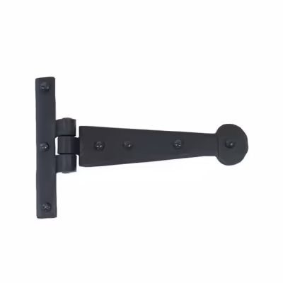 Black 6" Penny End T Hinge (pair)