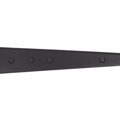 Black 12" Penny End T Hinge (pair)