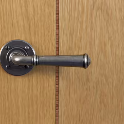 Pewter Regency Lever on Rose Set - Image 3