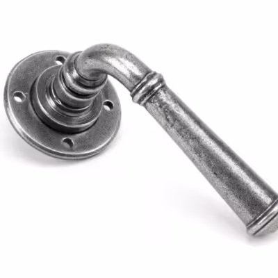 Pewter Regency Lever on Rose Set - Image 1