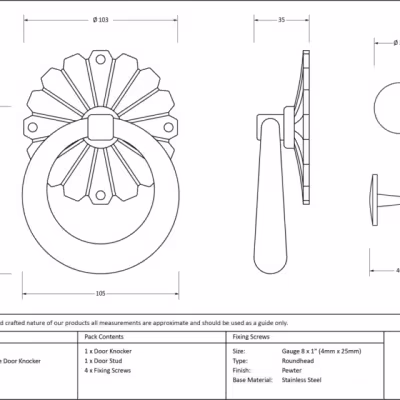 Pewter Shropshire Door Knocker - Image 4