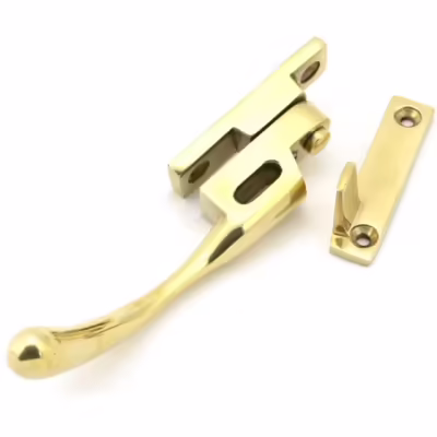Polished Brass Night-Vent Locking Peardrop Fastener - LH - Image 3