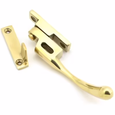 Polished Brass Night-Vent Locking Peardrop Fastener - RH - Image 3