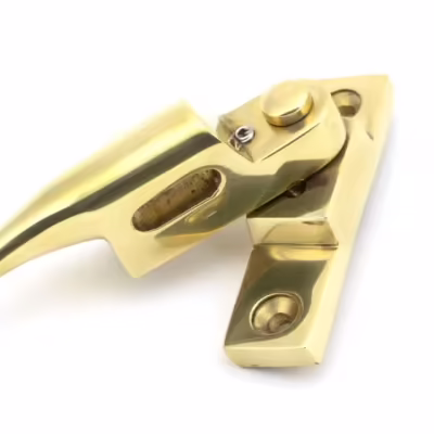 Polished Brass Night-Vent Locking Peardrop Fastener - RH - Image 4