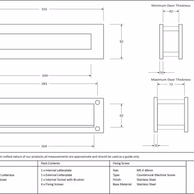 Polished Nickel Traditional Letterbox - Image 4