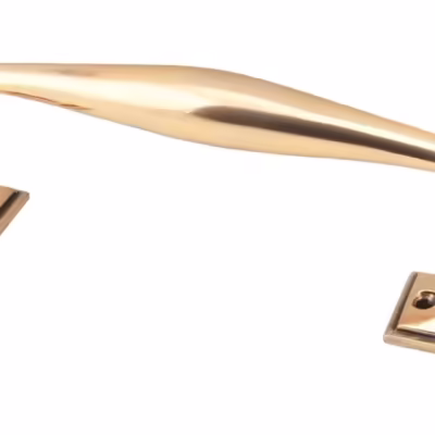 Polished Bronze 230mm Art Deco Pull Handle - Image 1