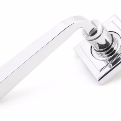 Polished Chrome Avon Round Lever on Rose Set (Square)