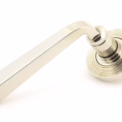 Polished Nickel Avon Round Lever on Rose Set (Beehive)