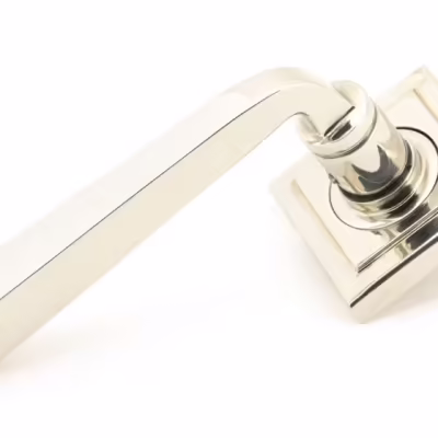 Polished Nickel Avon Round Lever on Rose Set (Square)