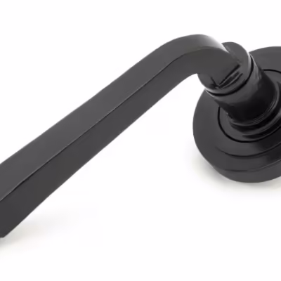 Black Avon Round Lever on Rose Set (Art Deco)