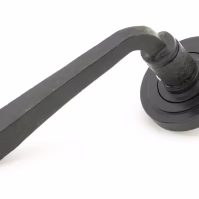 External Beeswax Avon Round Lever on Rose Set (Art Deco)