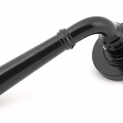Black Regency Lever on Rose Set (Plain)