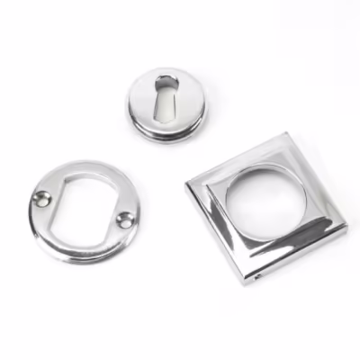 Polished Chrome Round Escutcheon (Square) - Image 4