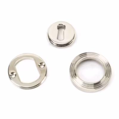 Polished Nickel Round Escutcheon (Beehive) - Image 3