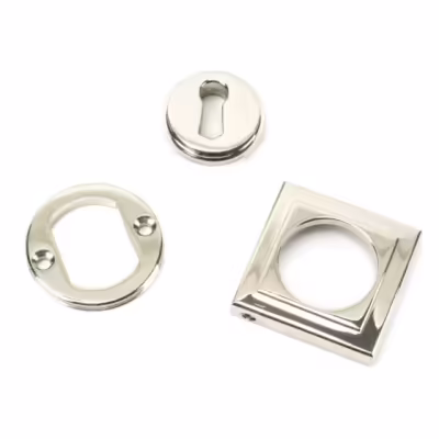 Polished Nickel Round Escutcheon (Square) - Image 4