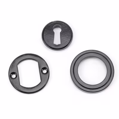 Black Round Escutcheon (Art Deco) - Image 3