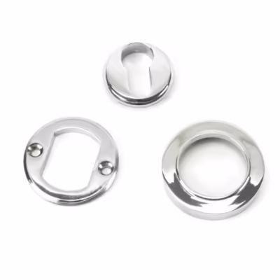 Polished Chrome Round Euro Escutcheon (Plain) - Image 3