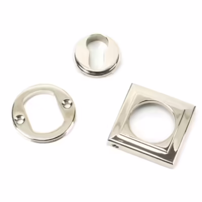 Polished Nickel Round Euro Escutcheon (Square) - Image 4