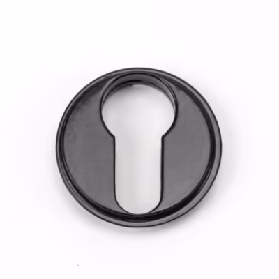 Black Round Euro Escutcheon (Plain) - Image 4