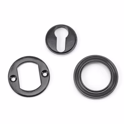 Black Round Euro Escutcheon (Beehive) - Image 3