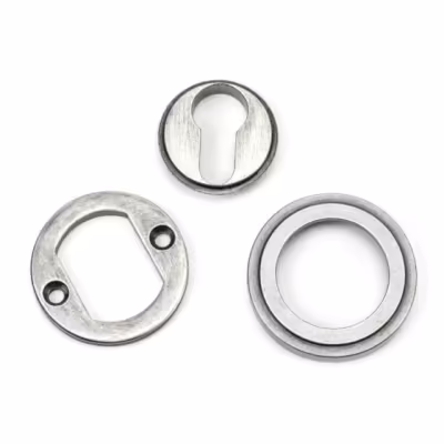 Pewter Round Euro Escutcheon (Art Deco) - Image 3