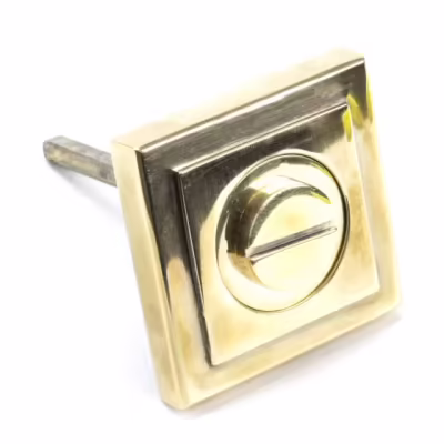 Aged Brass Round Thumbturn Set (Square) - Image 3