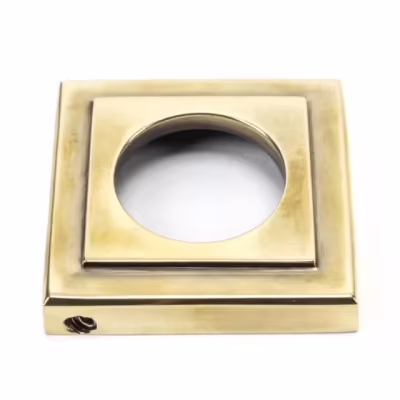 Aged Brass Round Thumbturn Set (Square) - Image 4