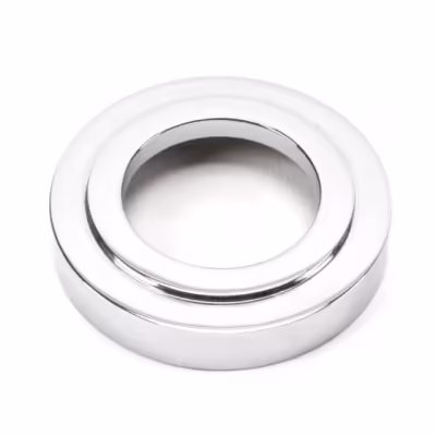 Polished Chrome Round Thumbturn Set (Art Deco) - Image 4