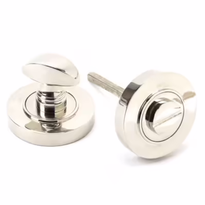 Polished Nickel Round Thumbturn Set (Plain) - Image 1