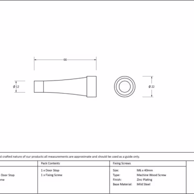 Satin Chrome Projection Door Stop - Image 4